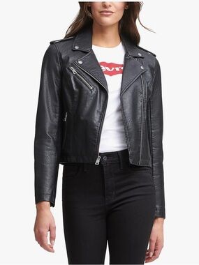Levi's Women's The Classic Faux Leather Moto Jacket XL